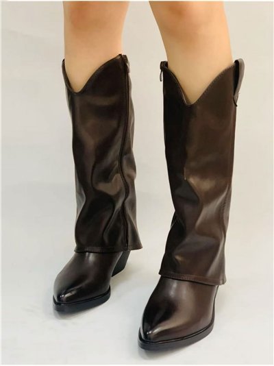 Bota cowboy de caña alta