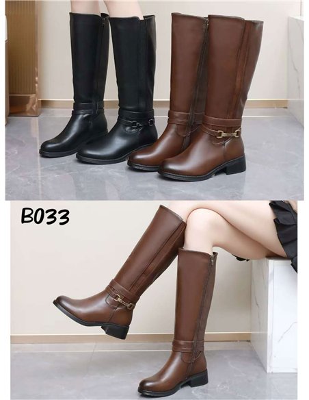 Bota hípica con adorno metálico