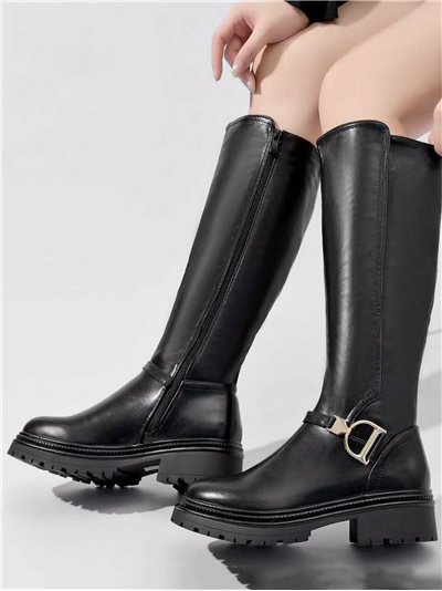 Bota hípica suela track con herraje