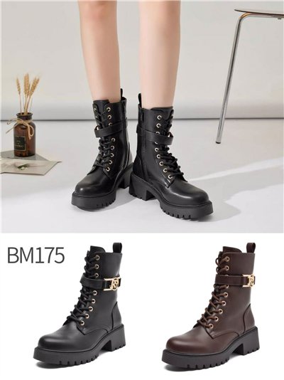 Botín militar con correa en el empeine 2