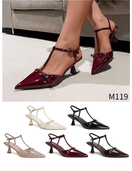 Sandalia slingback con tira en T