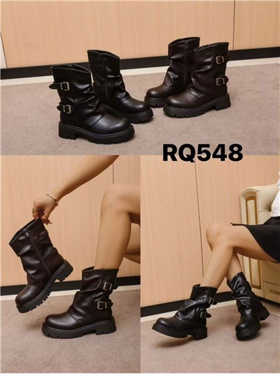 Botín biker doble hebilla suela dentada 2