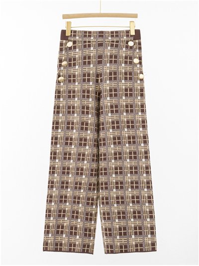 Pantalón de cuadros con botones