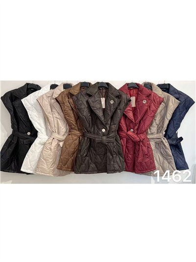 Chaleco acolchado con cinturón