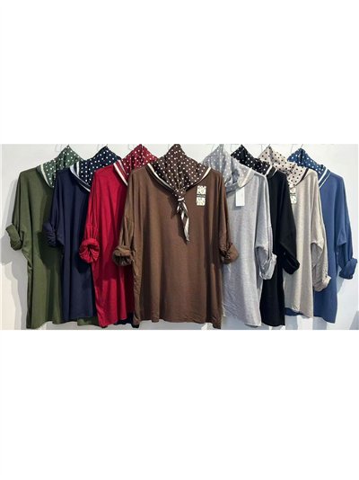 Jersey soft pañuelo lunares