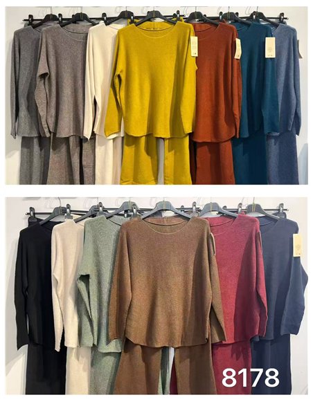 Conjunto Jersey cuello redondo + Pantalón