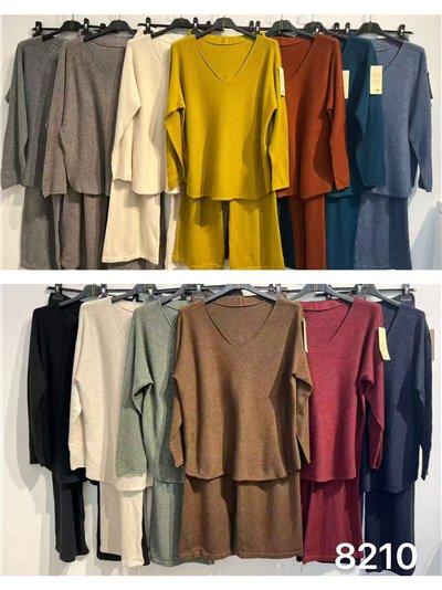 Conjunto Jersey cuello pico + Pantalón