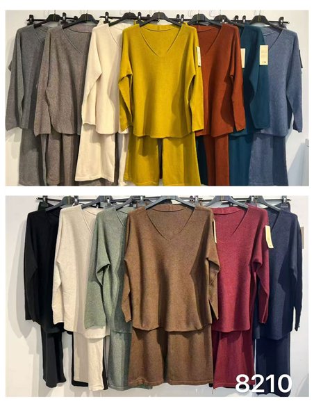 Conjunto Jersey cuello pico + Pantalón