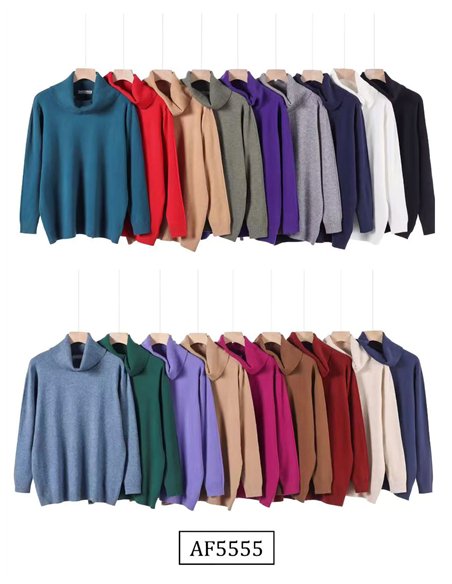 Jersey amplio cuello vuelto