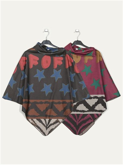 Poncho soft estrellas