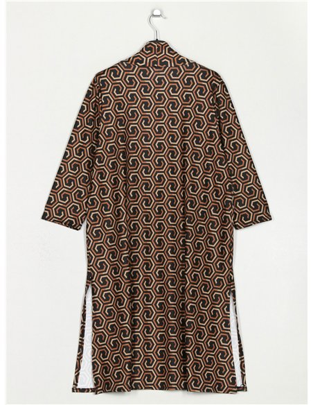 Chaqueta larga estampada