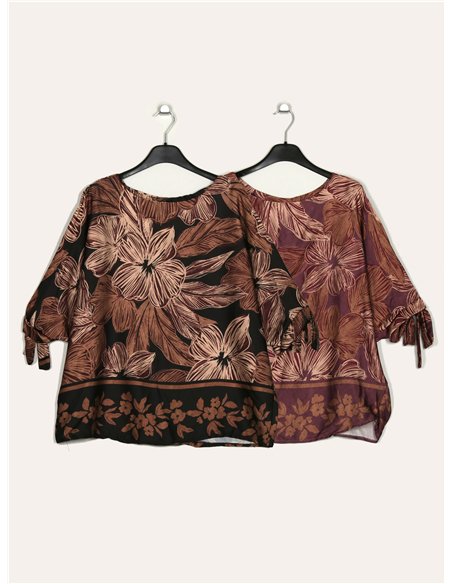 Blusa satinada floral