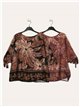 Blusa satinada floral