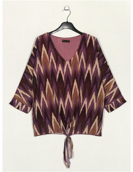 Blusa amplia zig-zag gasa