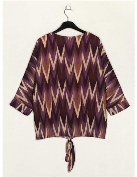 Blusa amplia zig-zag gasa