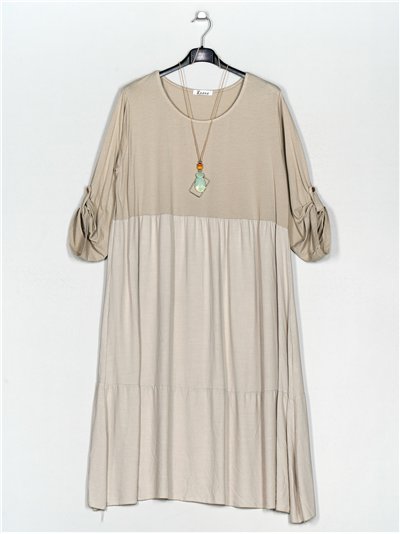 Vestido combinado amplio