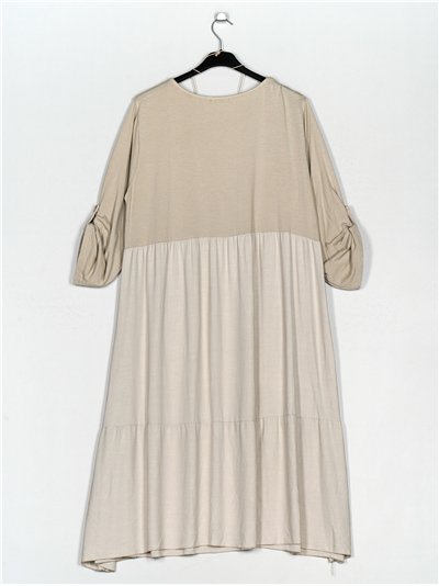 Vestido combinado amplio 2