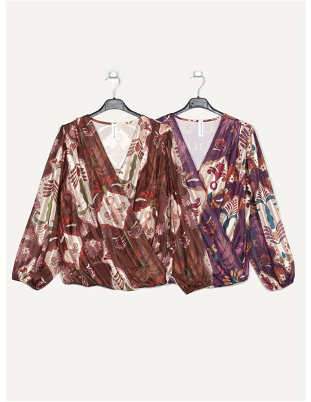 Blusa estampada gasa