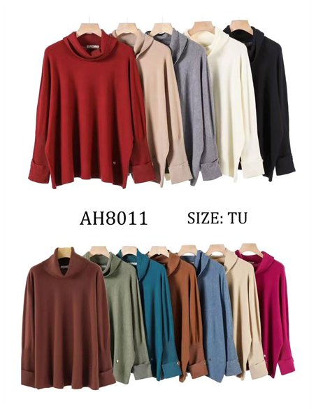 Jersey oversize cuello vuelto