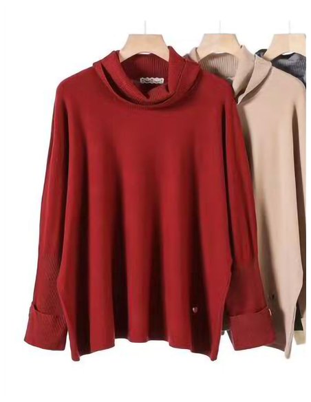 Jersey oversize cuello vuelto