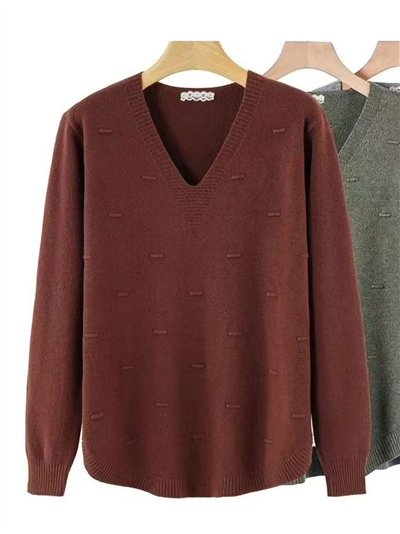 Jersey textura escote pico