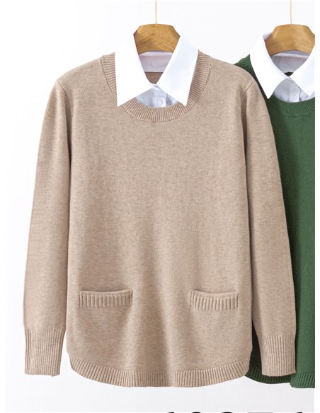 Jersey efecto camisa