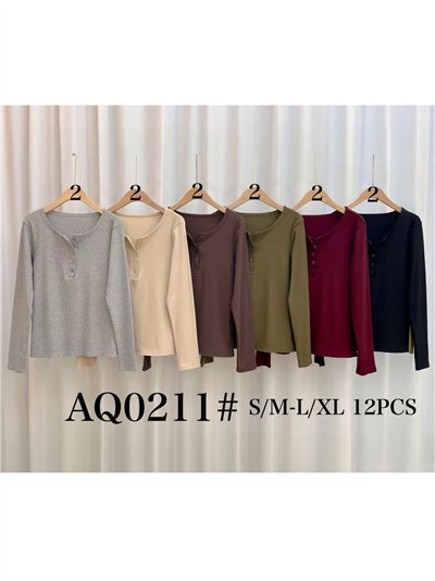 Camiseta canalé botones 2