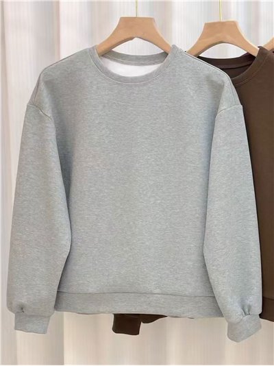 Sudadera amplia lisa