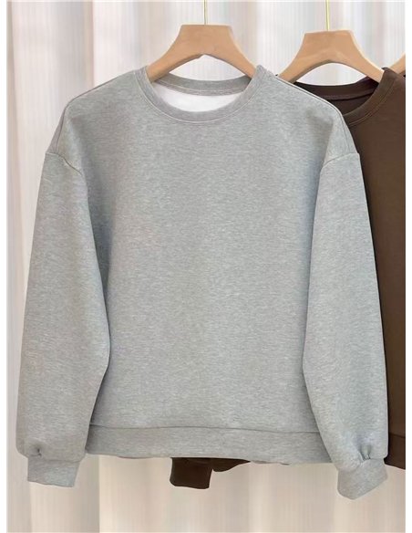 Sudadera amplia lisa