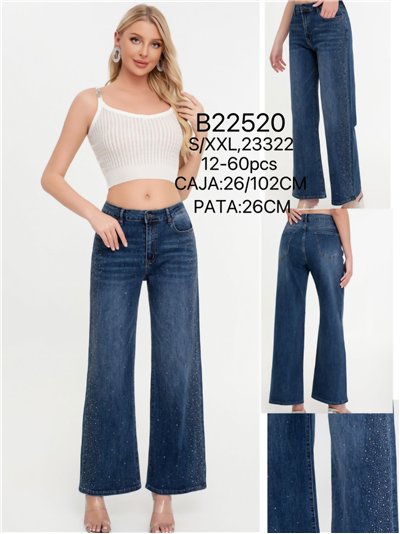 Jeans rectos strass 2