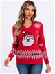 Jersey navideño papá noel cuello pico