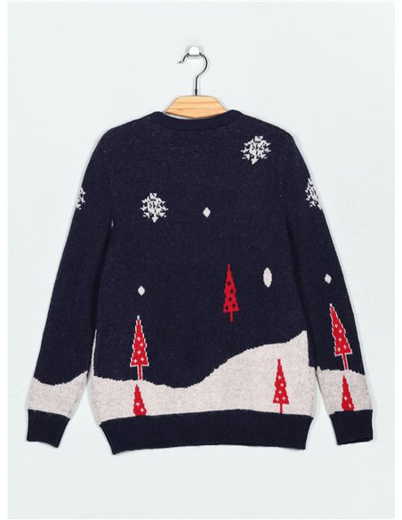 Jersey navideño ciervo paisaje