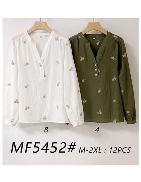 Blusa bordada flores