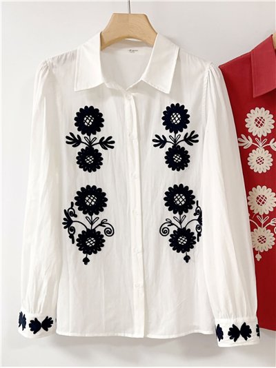 Camisa bordada flores