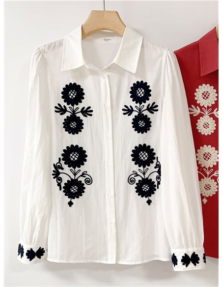 Camisa bordada flores