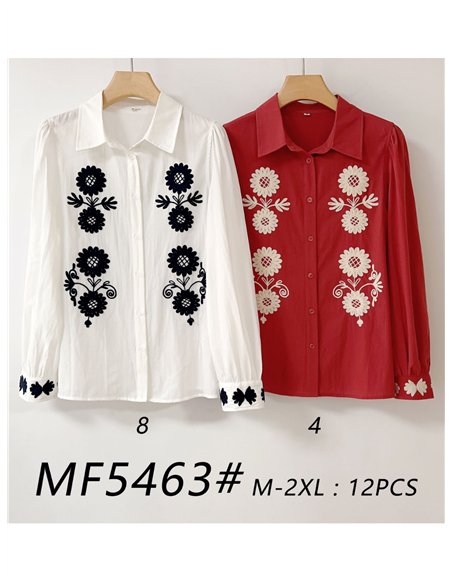 Camisa bordada flores