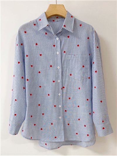 Camisa rayas corazones