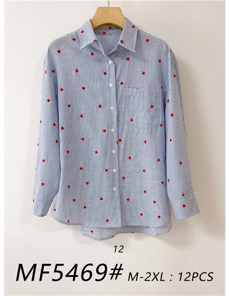 Camisa rayas corazones