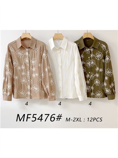 Camisa bordado floral 2