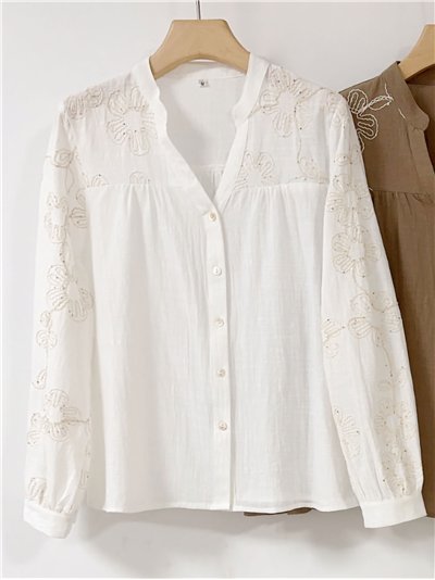 Camisa bordada flores