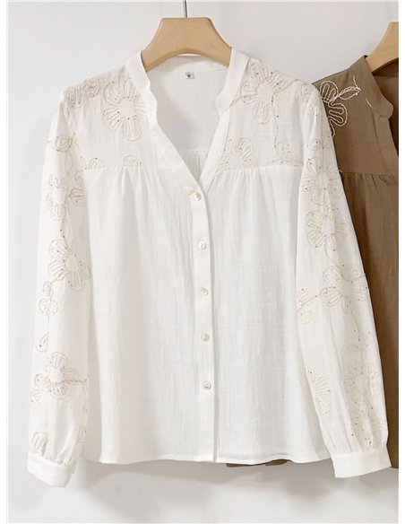 Camisa bordada flores