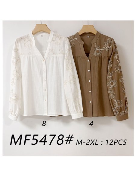 Camisa bordada flores