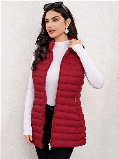 Chaleco largo acolchado reversible