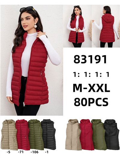 Chaleco largo acolchado reversible 2