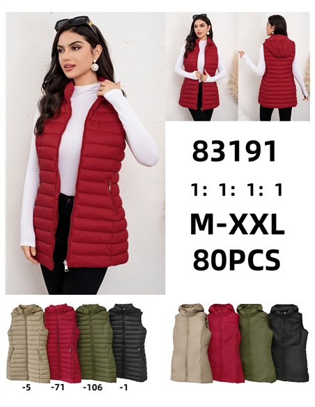 Chaleco largo acolchado reversible