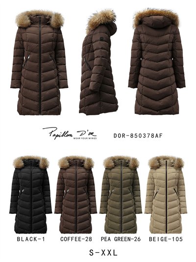 Anorak largo capucha pelo 2