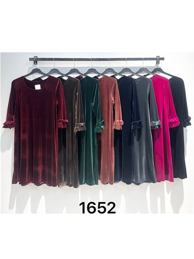 Vestido terciopelo con volantes