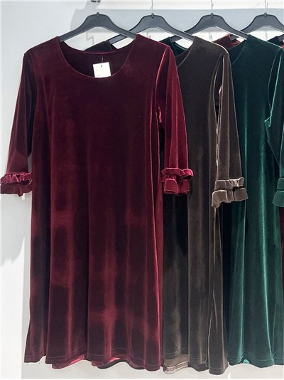 Vestido terciopelo con volantes 2