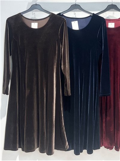 Vestido terciopelo básico evasé 2