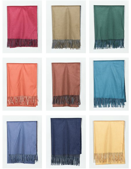 Bufanda reversible flecos